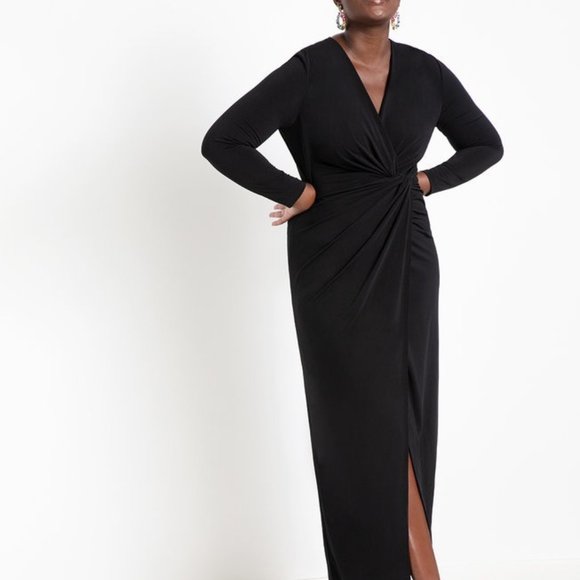 Eloquii Dresses & Skirts - 🎉Host Pick🎉- NWT Eloquii Long Sleeve Twist Front Wrap Dress